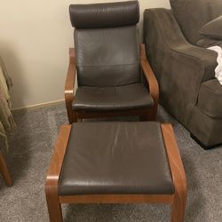 IKEA Poang Chair - Leather 