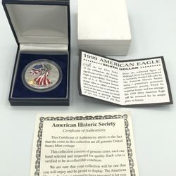 1999 Colorized .999 Fine Silver Eagle.