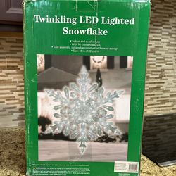 48” Twinkling LED Lighted Snowflake Christmas decor 