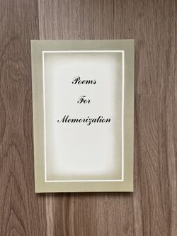 Poems For Memorization
