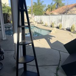 Espresso corner bookshelf