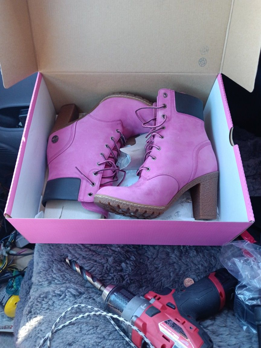 Breast Cancer Awareness Timberlands