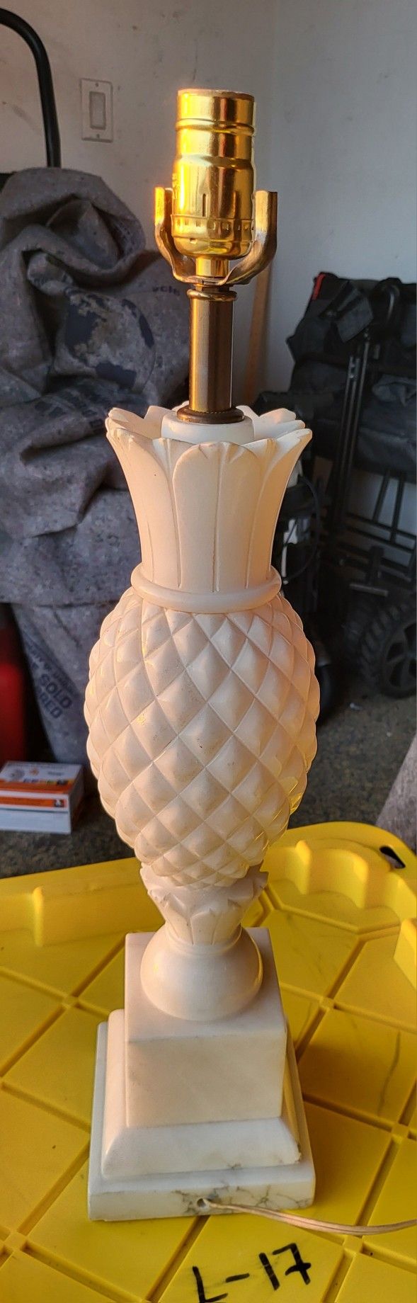 1950's Alabaster Pineapple Lamp