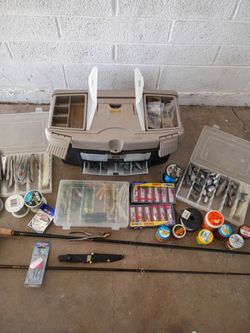 2 Fishing Rods with Tackle Box $50
