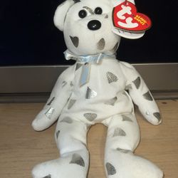 Ty Beanie Babies Bear ‘ Creamy’ Metallic Hersheys Kisses Teddy Bear Toy