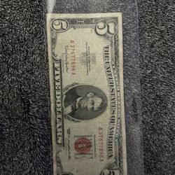 Five Dollar Gold Red Note