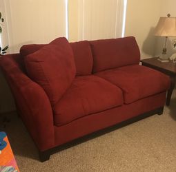 Red long couch