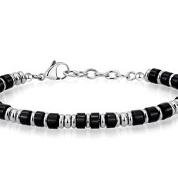 Mens Bracelet, Boho Stainless Steel Bracelets for Men, Beaded Bracelets, Jewelry Gifts for Husband Father Friends