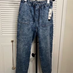 Black Tape Blue Wash Joggers