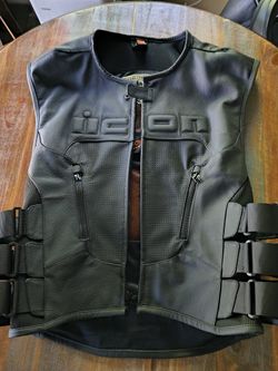 Icon Leather Motorcycle Vest