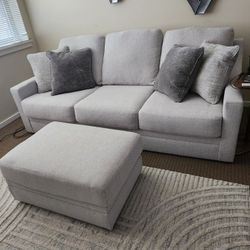 Sofa, Ottoman and Rug