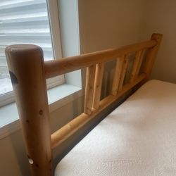 Log bed frame - queen size