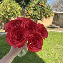 Red Roses In A Vase 