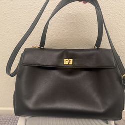 Black soft PU leather bag