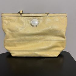 Coach Purse—Coach Pocketbook—Yellow Tote