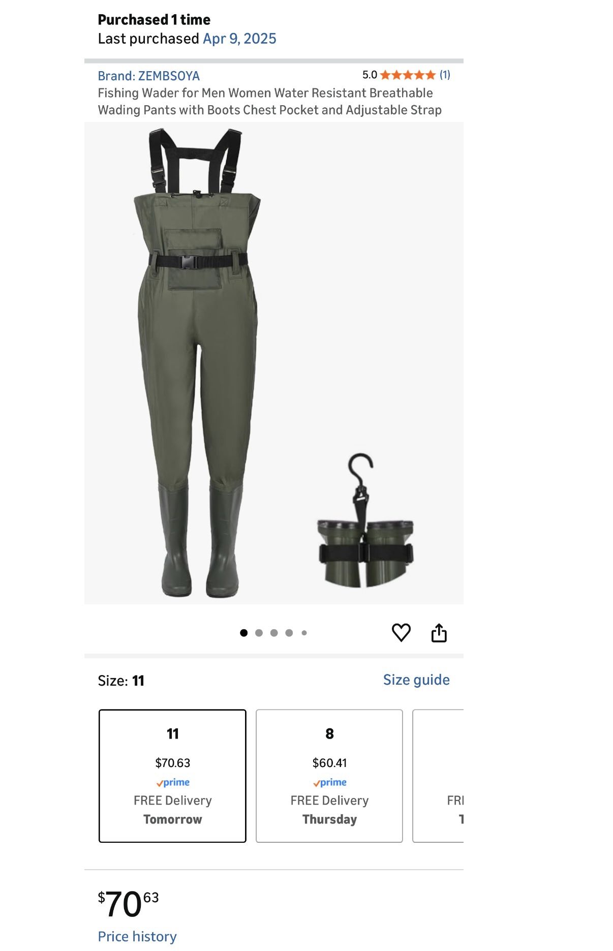 New Fishing Waders Size 11