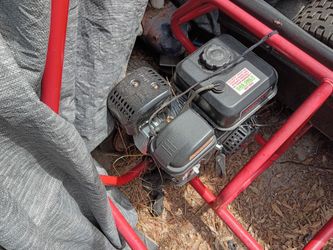 Gas-Powered Portable Generator Red Frame