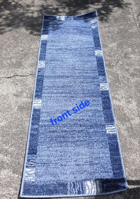 Blue Runner Rug 2ft X 6ft
