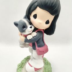 Precious Moments “Raise The Wood” French Bulldog Figurine 