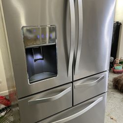 Refrigerator For Repairs - Fridge Saley Whirlpool 26 Cu Ft Stainless Steel, Double Drawer French Door Refrigerator you
