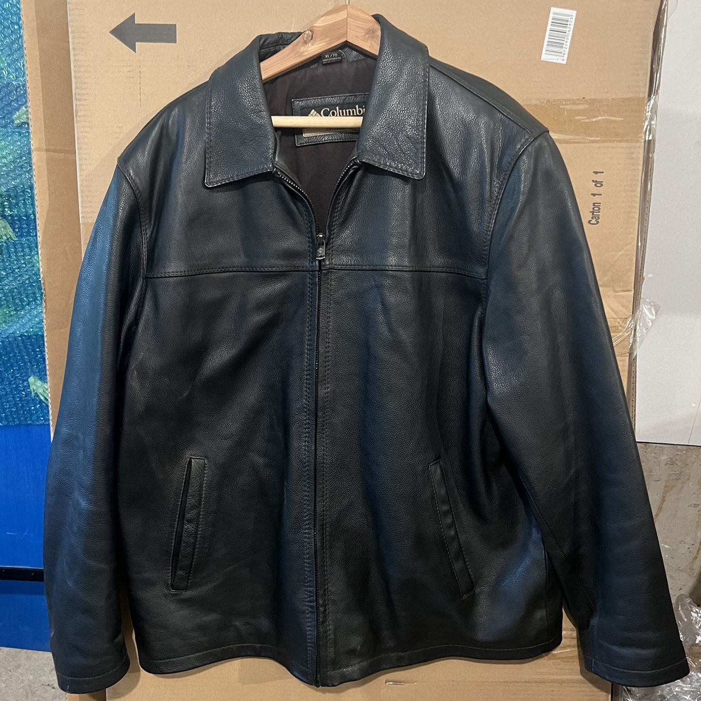 Men’s Leather Jacket Columbia