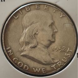 Half dollar 1952 S. Vintage coin USA