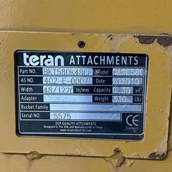 Backhoe Case 580 cleanup bucket 48” inch width.