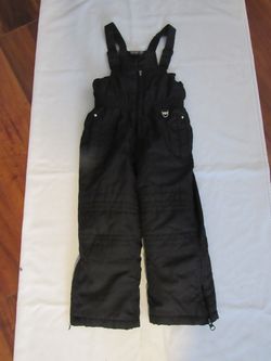 Girls 3T Black Snow Bibs