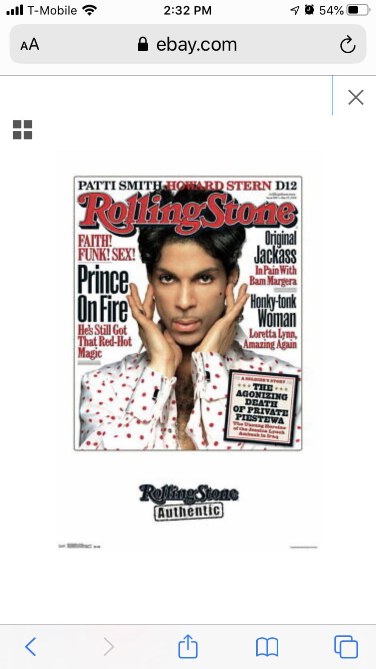 Prince Rolling Stone Poster