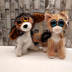 VINTAGE American Greeting Cards Twisted Whiskers Plush Pair Of Cats- Rare