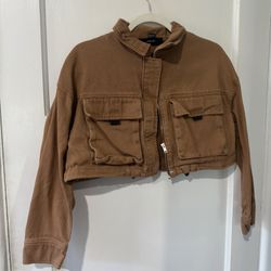 Brown Cropped Jacket
