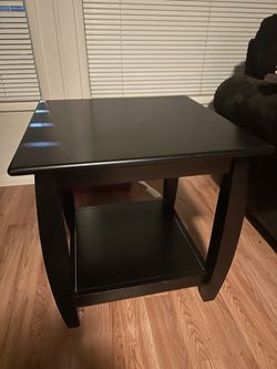 End table Solid Black Oak Nice