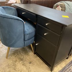 Black Desk With Draws $89