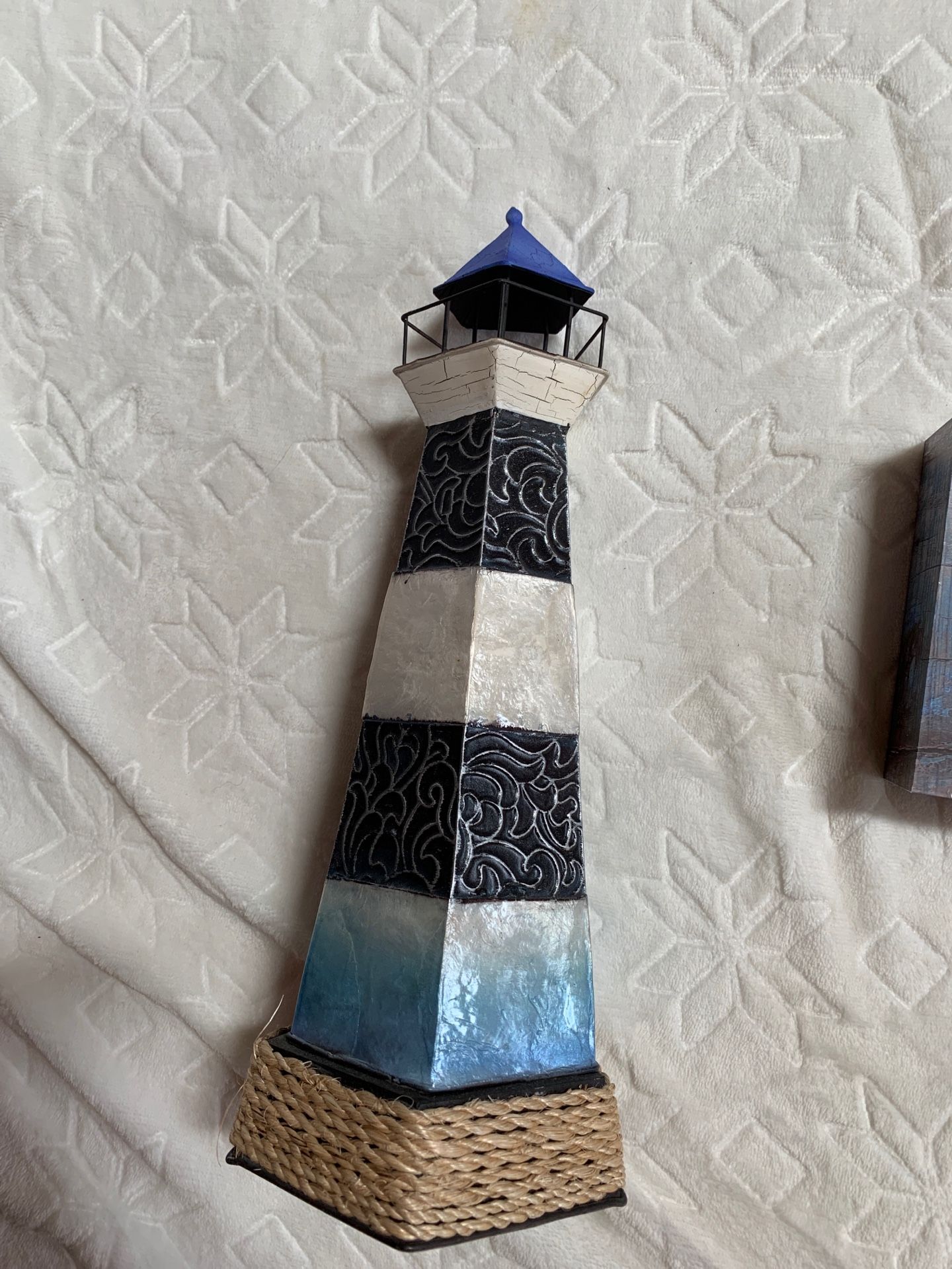 Lighthouse and light up sign