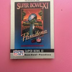 Súper Bowl Xl Official NFL Card 