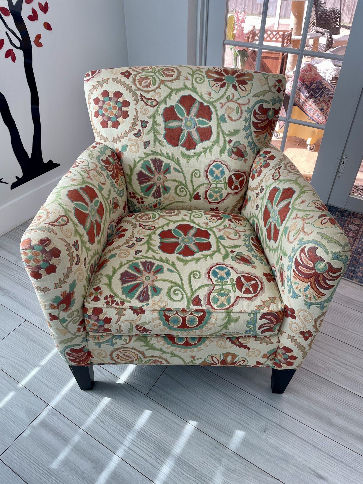 Pretty Upholstered Accent Chair/Armchair From Crate & Barrel- Like New