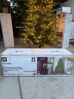 7.5 ft. Pre-Lit LED Grand Duchess Twinkling Balsam Fir Artificial Christmas Tree T27