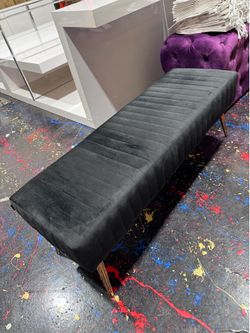 Channel-Tufted Bench