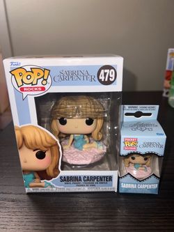 TWO Sabrina Carpenter Short n' Sweet Funko Pops #479 & Pocket Pop Keychain Rocks Espresso Album