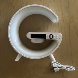 White LED Clock/Alarm/Speaker/Charger