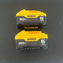 NEW  Dewalt 6.0Ah Battery 20-Volt ($140 for BOTH batteries)