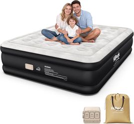 Queen Air Mattress with Built in Wireless Removable Pump