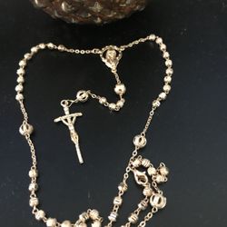Dainty Gold rosary-rosarios para carro-recuerdos-bodas-primera comunión,bautismo,necklace rosary-Rosario bodas-Rosario para quincena