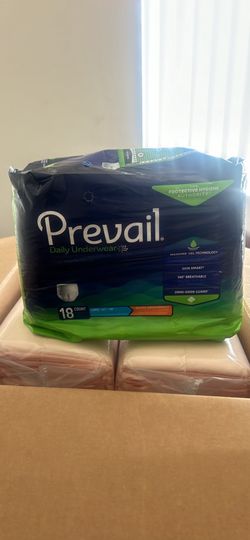 Pee pads , prevail daily underwear, and prevail daily pads