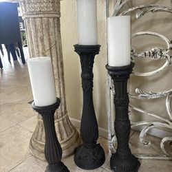 Candle Holders W Candles 