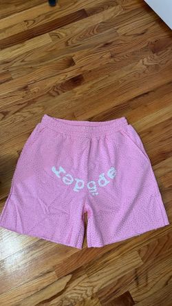 Pink Spider Rhinestone Shorts