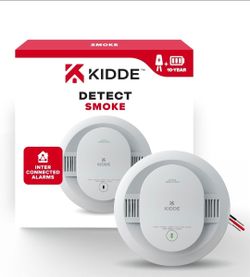 Kidde Smoke Detector, Hardwired with 10-Year Battery Backup, Interconnectable - NEW