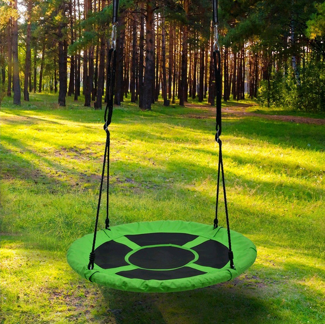 Detachable Swing Sets for Kids Playground Platform Saucer Tree Swing Rope 1M 40'' Diameter