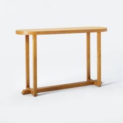 Race Track Console Table Natural Fully Assembled - Threshold™ designed with Studio McGee