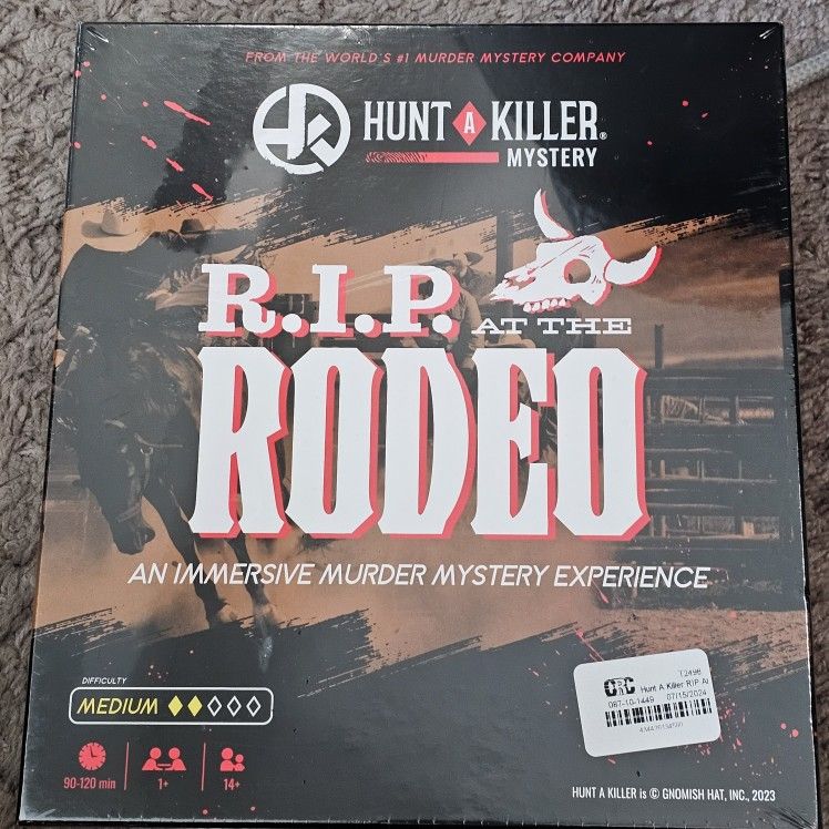 Hunt A Killer: R.I.P. at the Rodeo Murder Mystery Game New & Sealed